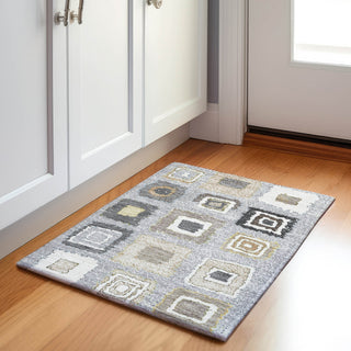 Piper Looms Chantille Geometric ACN2014 Gray Machine Washable Area Rug Scatter Lifestyle Image Feature