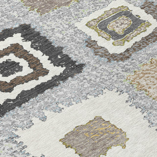 Piper Looms Chantille Geometric ACN2014 Gray Machine Washable Area Rug Swatch Image