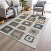 Piper Looms Chantille Geometric ACN2014 Ivory Machine Washable Area Rug Lifestyle Image Feature