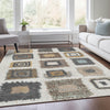 Piper Looms Chantille Geometric ACN2014 Ivory Machine Washable Area Rug Lifestyle Image Feature