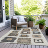 Piper Looms Chantille Geometric ACN2014 Ivory Machine Washable Area Rug Outdoor Lifestyle Image Feature