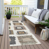 Piper Looms Chantille Geometric ACN2014 Ivory Machine Washable Area Rug Runner Outdoor Lifestyle Image Feature