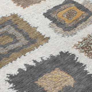 Piper Looms Chantille Geometric ACN2014 Ivory Machine Washable Area Rug Swatch Image