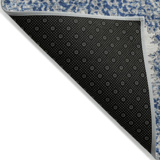 Piper Looms Chantille Geometric ACN2014 Navy Machine Washable Area Rug Backing Image