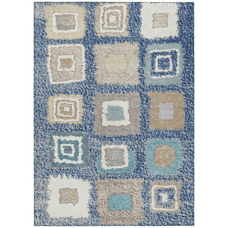 Piper Looms Chantille Geometric ACN2014 Navy Machine Washable Area Rug main image