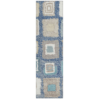 Piper Looms Chantille Geometric ACN2014 Navy Machine Washable Area Rug Runner Main Image