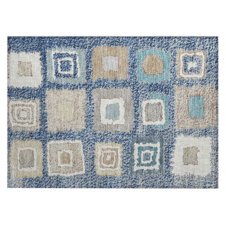 Piper Looms Chantille Geometric ACN2014 Navy Machine Washable Area Rug Scatter Main Image