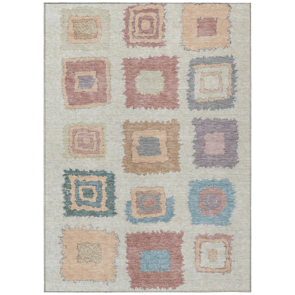 Piper Looms Chantille Geometric ACN2014 Peach Machine Washable Area Rug main image