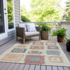 Piper Looms Chantille Geometric ACN2014 Peach Machine Washable Area Rug Outdoor Lifestyle Image Feature