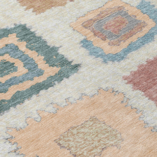 Piper Looms Chantille Geometric ACN2014 Peach Machine Washable Area Rug Swatch Image