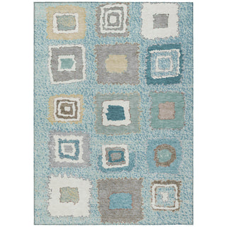 Piper Looms Chantille Geometric ACN2014 Teal Machine Washable Area Rug main image
