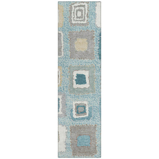 Piper Looms Chantille Geometric ACN2014 Teal Machine Washable Area Rug Runner Main Image