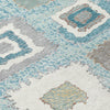 Piper Looms Chantille Geometric ACN2014 Teal Machine Washable Area Rug Swatch Image