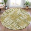 Piper Looms Chantille Abstract ACN2015 Aloe Machine Washable Area Rug Round Lifestyle Image Feature