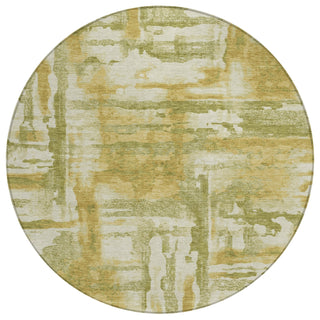 Piper Looms Chantille Abstract ACN2015 Aloe Machine Washable Area Rug Round Main Image