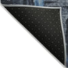 Piper Looms Chantille Abstract ACN2015 Black Machine Washable Area Rug Backing Image