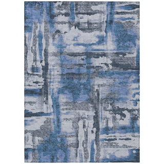 Piper Looms Chantille Abstract ACN2015 Blue Machine Washable Area Rug main image