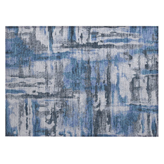 Piper Looms Chantille Abstract ACN2015 Blue Machine Washable Area Rug Scatter Main Image