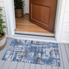 Piper Looms Chantille Abstract ACN2015 Blue Machine Washable Area Rug Scatter Outdoor Lifestyle Image Feature