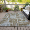 Piper Looms Chantille Abstract ACN2015 Brown Machine Washable Area Rug Outdoor Lifestyle Image Feature