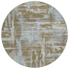 Piper Looms Chantille Abstract ACN2015 Brown Machine Washable Area Rug Round Main Image