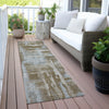 Piper Looms Chantille Abstract ACN2015 Brown Machine Washable Area Rug Runner Outdoor Lifestyle Image Feature