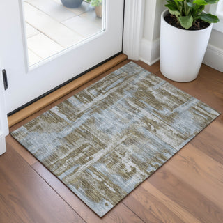 Piper Looms Chantille Abstract ACN2015 Brown Machine Washable Area Rug Scatter Lifestyle Image Feature