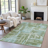 Piper Looms Chantille Abstract ACN2015 Cactus Machine Washable Area Rug Lifestyle Image Feature