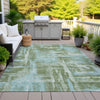 Piper Looms Chantille Abstract ACN2015 Cactus Machine Washable Area Rug Outdoor Lifestyle Image Feature