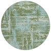 Piper Looms Chantille Abstract ACN2015 Cactus Machine Washable Area Rug Round Main Image