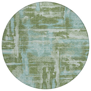 Piper Looms Chantille Abstract ACN2015 Cactus Machine Washable Area Rug Round Main Image
