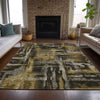 Piper Looms Chantille Abstract ACN2015 Coffee Machine Washable Area Rug Lifestyle Image Feature