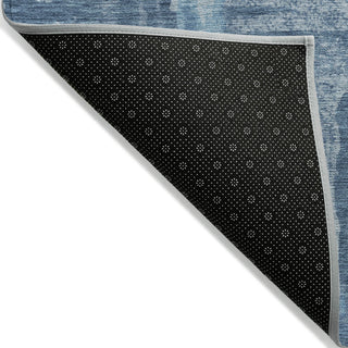Piper Looms Chantille Abstract ACN2015 Denim Machine Washable Area Rug Backing Image