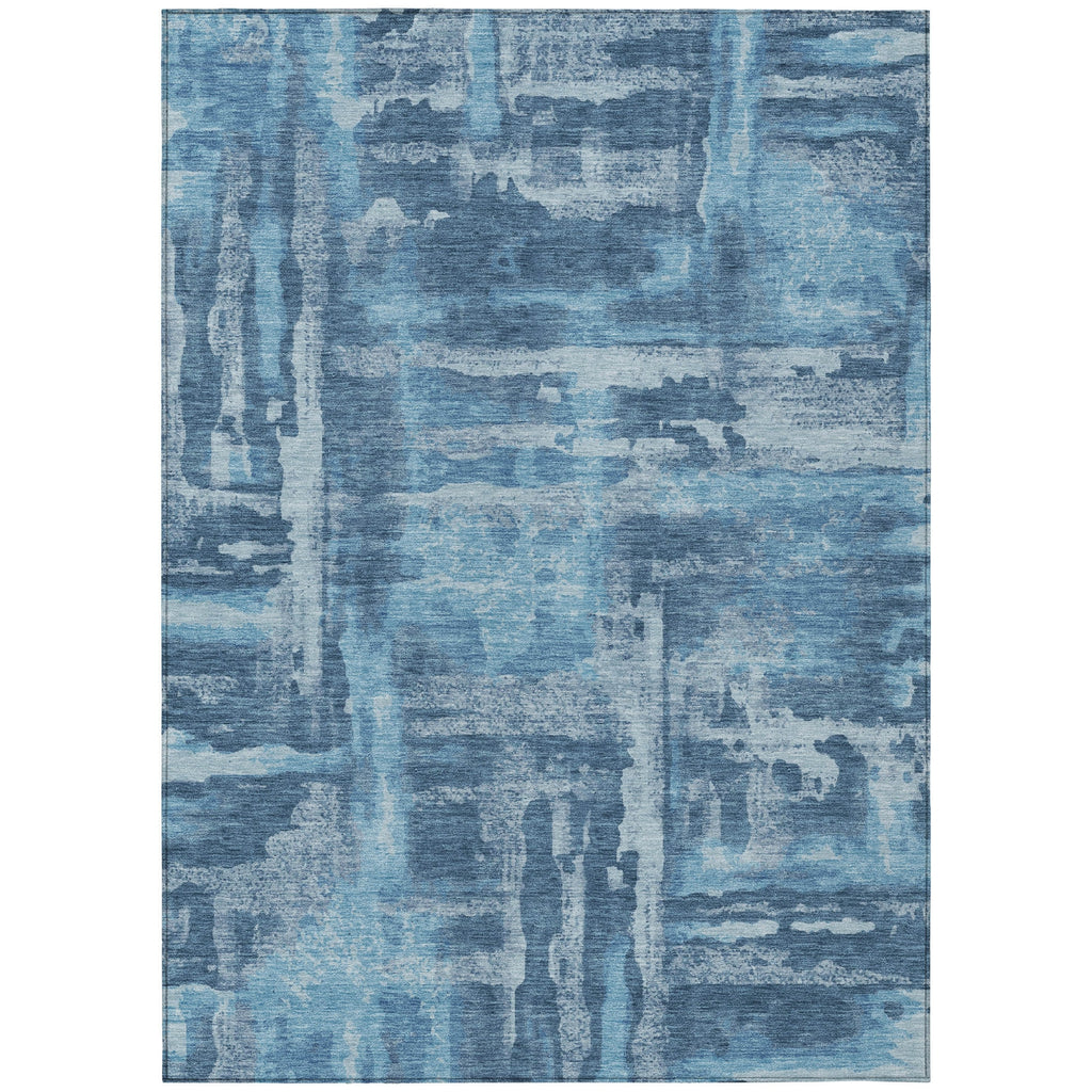 Piper Looms Chantille Abstract ACN2015 Denim Machine Washable Area Rug main image