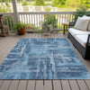 Piper Looms Chantille Abstract ACN2015 Denim Machine Washable Area Rug Outdoor Lifestyle Image Feature