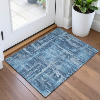 Piper Looms Chantille Abstract ACN2015 Denim Machine Washable Area Rug Scatter Lifestyle Image Feature