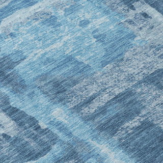 Piper Looms Chantille Abstract ACN2015 Denim Machine Washable Area Rug Swatch Image