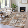 Piper Looms Chantille Abstract ACN2015 Paprika Machine Washable Area Rug Lifestyle Image Feature