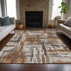 Piper Looms Chantille Abstract ACN2015 Paprika Machine Washable Area Rug Lifestyle Image Feature