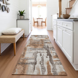 Piper Looms Chantille Abstract ACN2015 Paprika Machine Washable Area Rug Runner Lifestyle Image Feature