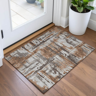 Piper Looms Chantille Abstract ACN2015 Paprika Machine Washable Area Rug Scatter Lifestyle Image Feature