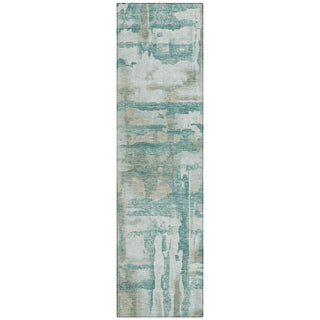 Piper Looms Chantille Abstract ACN2015 Teal Machine Washable Area Rug Runner Main Image