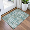 Piper Looms Chantille Abstract ACN2015 Teal Machine Washable Area Rug Scatter Lifestyle Image Feature