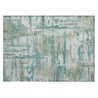 Piper Looms Chantille Abstract ACN2015 Teal Machine Washable Area Rug Scatter Main Image