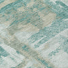 Piper Looms Chantille Abstract ACN2015 Teal Machine Washable Area Rug Swatch Image