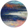 Piper Looms Chantille Abstract ACN2016 Blue Machine Washable Area Rug Round Main Image