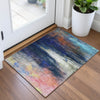 Piper Looms Chantille Abstract ACN2016 Blue Machine Washable Area Rug Scatter Lifestyle Image Feature