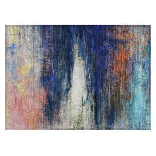 Piper Looms Chantille Abstract ACN2016 Blue Machine Washable Area Rug Scatter Main Image