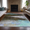 Piper Looms Chantille Abstract ACN2016 Brown Machine Washable Area Rug Lifestyle Image Feature