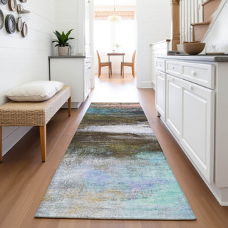 Piper Looms Chantille Abstract ACN2016 Brown Machine Washable Area Rug Runner Lifestyle Image Feature
